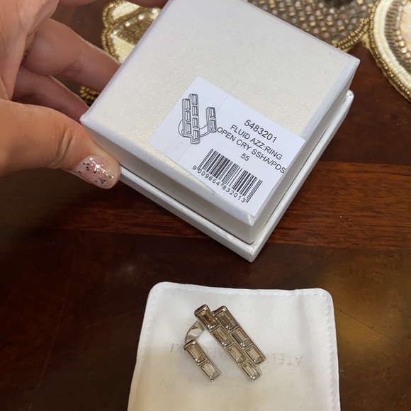 Atelier Swarovski fluid Azzurro open ring - Picture 12 of 12